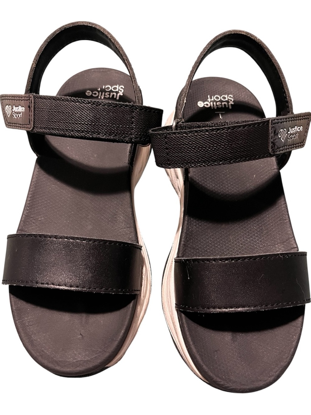 Justice Black Adjustable Sport Sandals for Kids